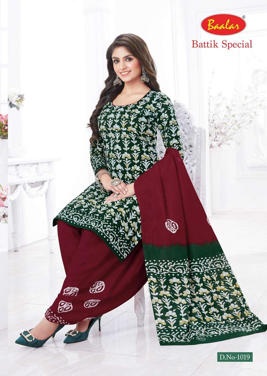  Baalar Batik Special Vol-1 Pure Cotton Printed Top Bottom With Dupatta On Wholesale