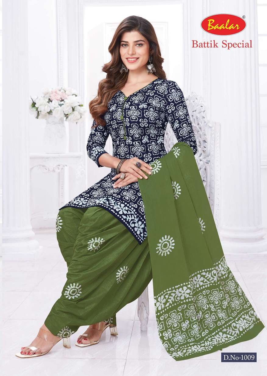  Baalar Batik Special Vol-1 Pure Cotton Printed Top Bottom With Dupatta On Wholesale