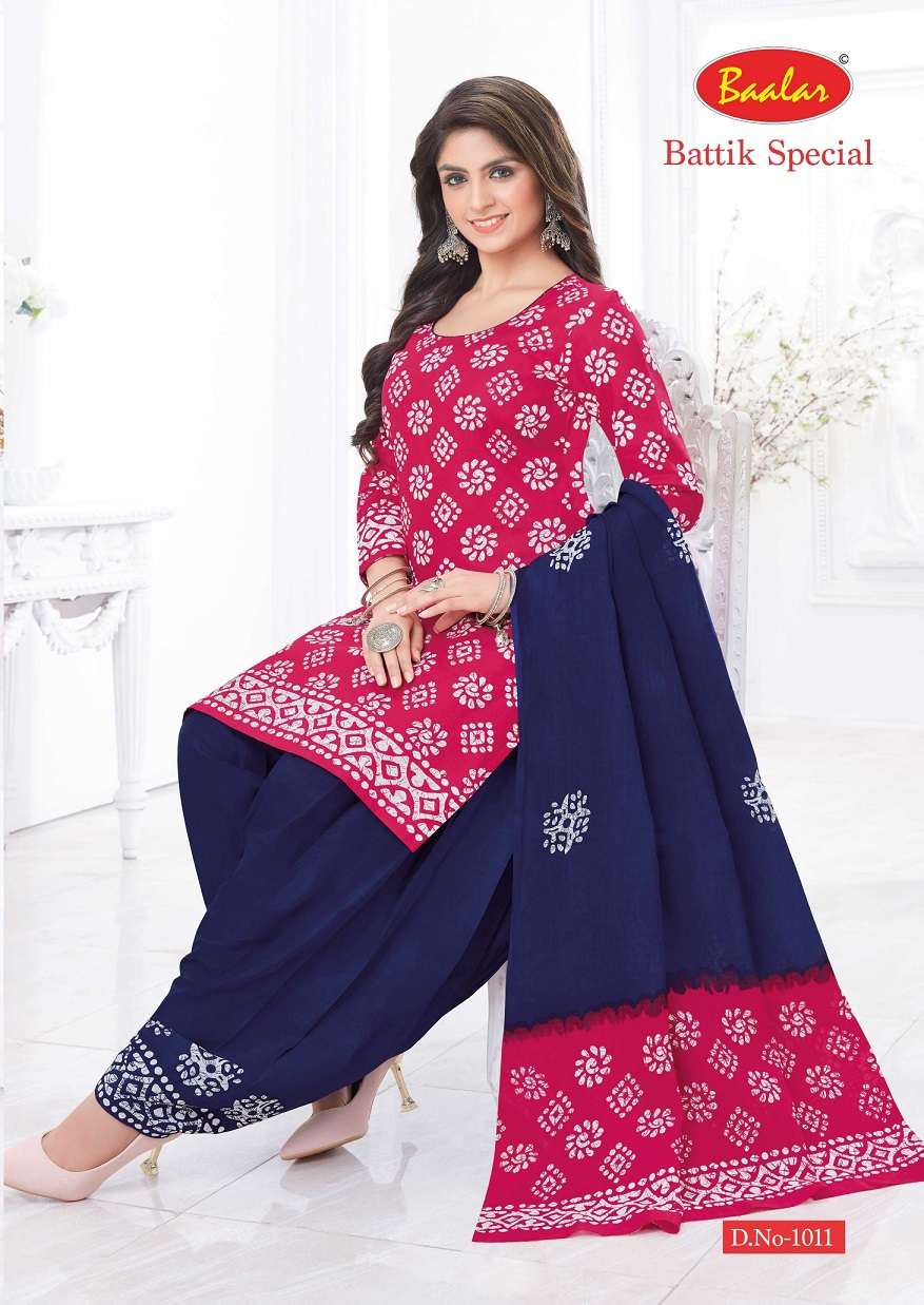  Baalar Batik Special Vol-1 Pure Cotton Printed Top Bottom With Dupatta On Wholesale