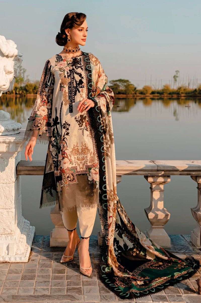  Deepsy Firdous Solitaire 3 Pure Cotton with Patch Embroidery Designer Pakistani Suit On Wholesale