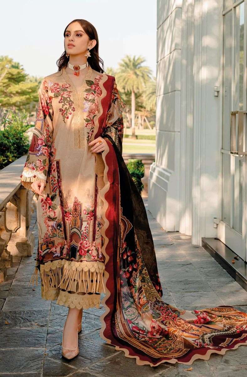  Deepsy Firdous Solitaire 3 Pure Cotton with Patch Embroidery Designer Pakistani Suit On Wholesale