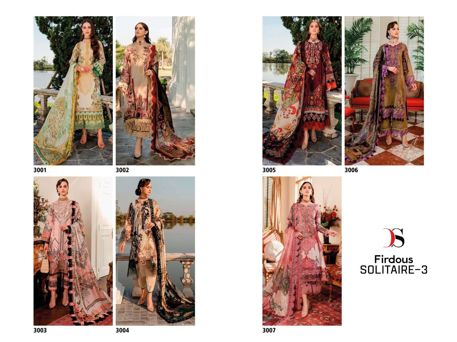  Deepsy Firdous Solitaire 3 Pure Cotton with Patch Embroidery Designer Pakistani Suit On Wholesale