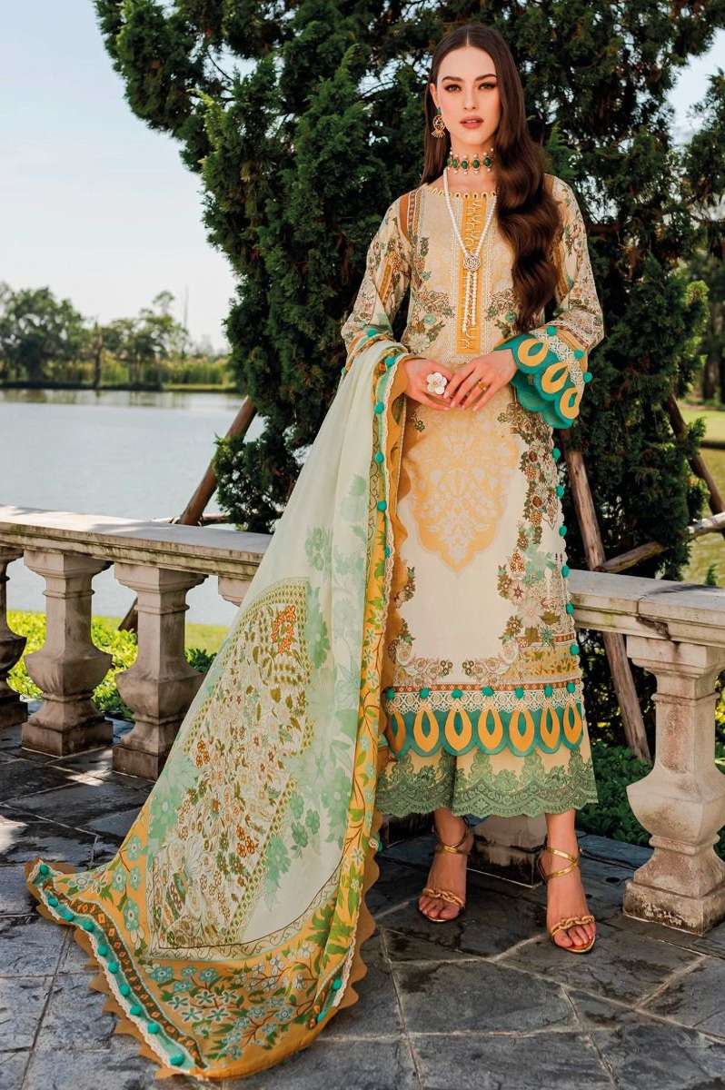  Deepsy Firdous Solitaire 3 Pure Cotton with Patch Embroidery Designer Pakistani Suit On Wholesale
