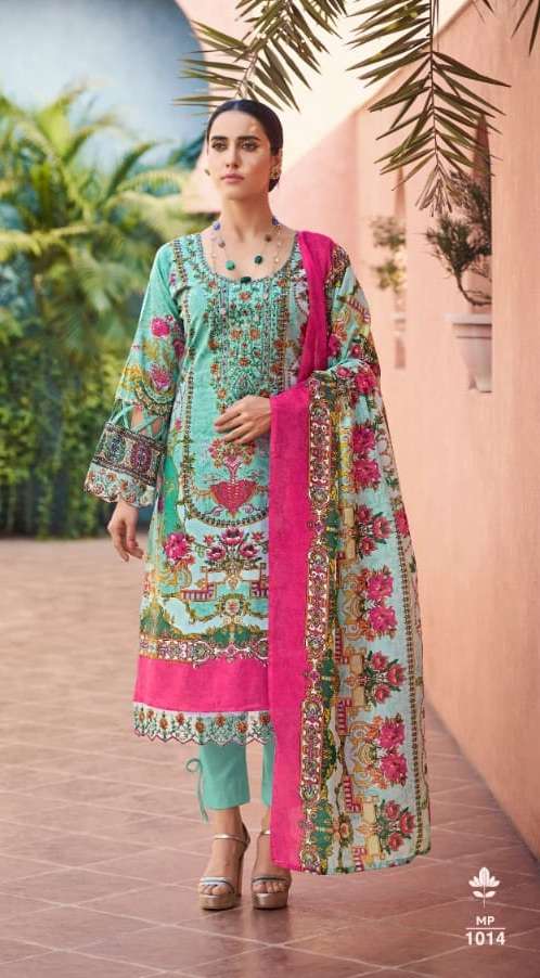  Levisha Mehefuz Vol 3 Satin Cotton Pakistani Print with Fancy Self Embroidery Designer Dress Material On Wholesale