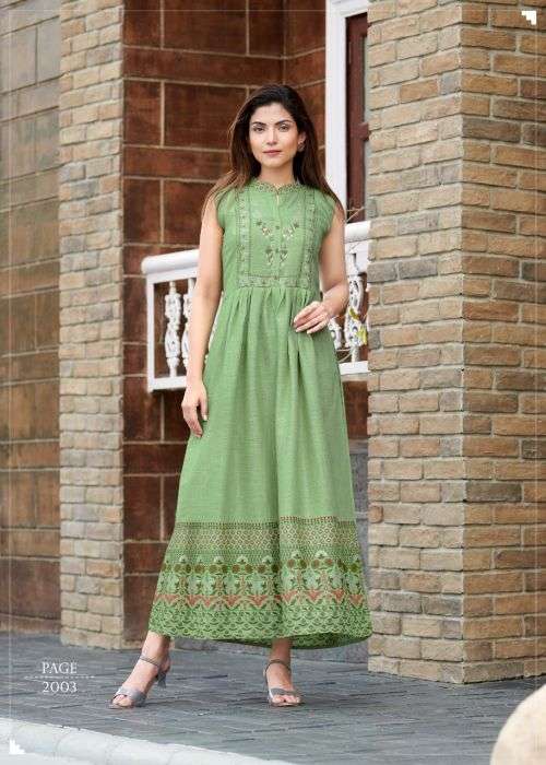  Rangjyot Charvi 2 Classic Wear Long Anarkali Kurti On Wholesale