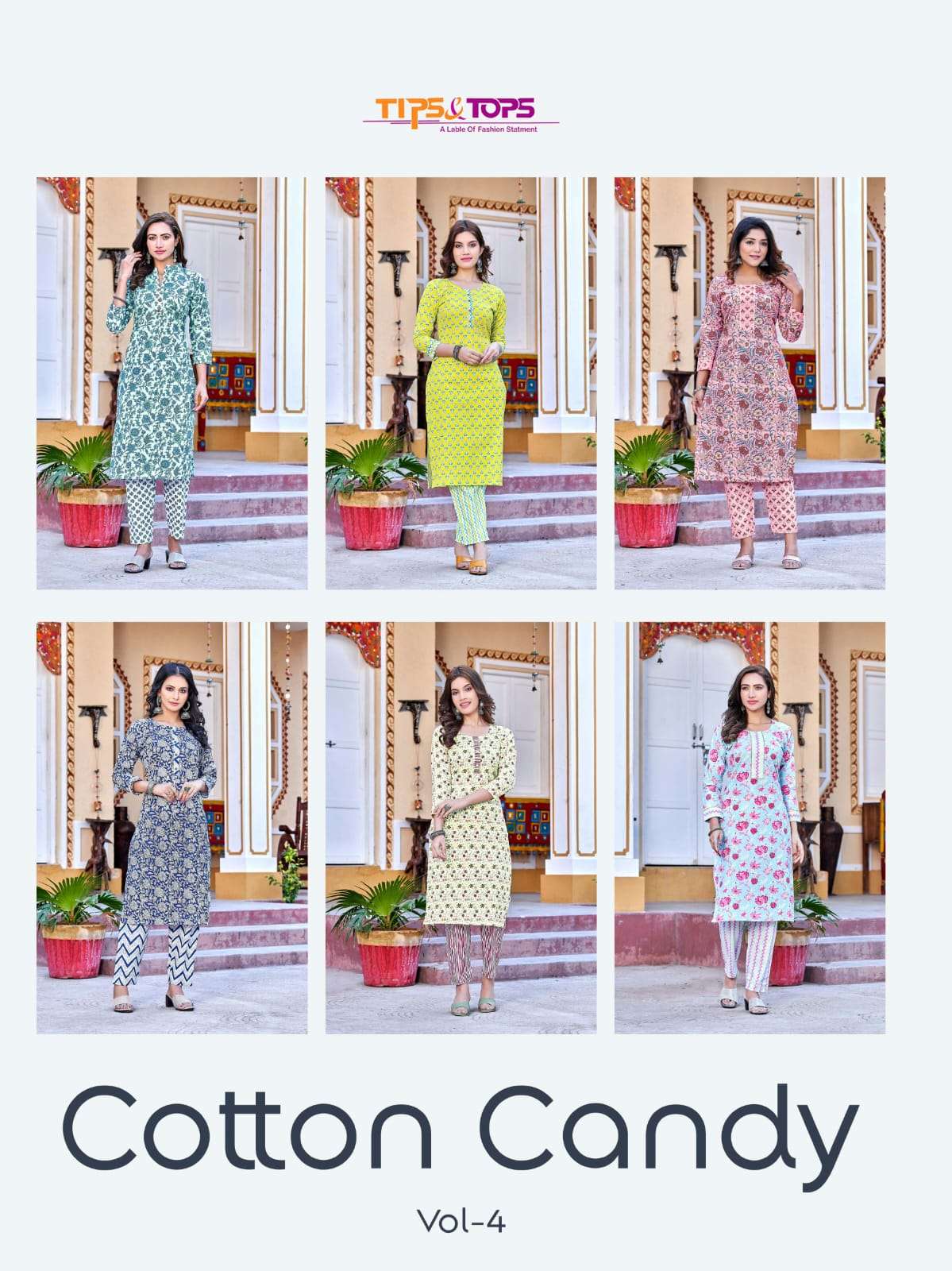  Tips And Tops Cotton Candy Vol 4 Fancy Kurti With Bottom On Wholesale
