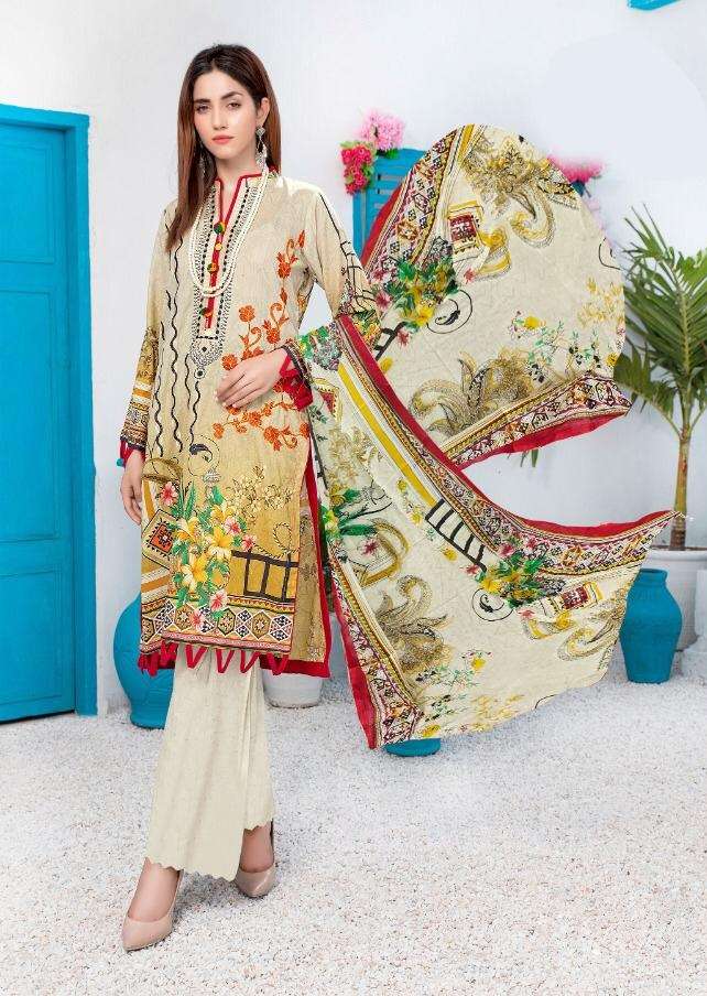 Aafrozeh Regalia Cotton Print Karachi Suits  On Wholesale