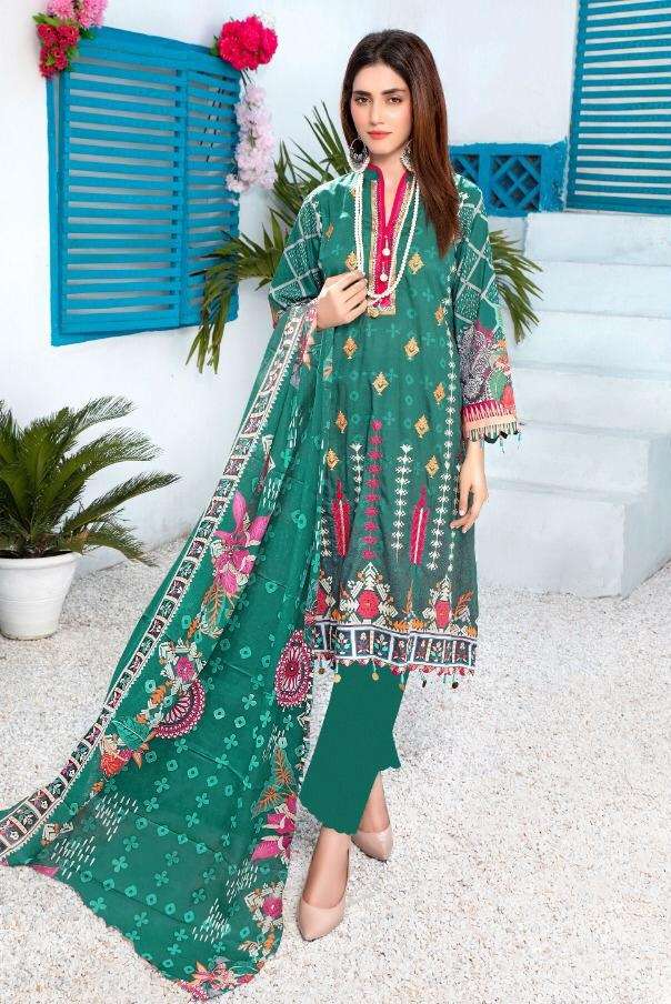 Aafrozeh Regalia Cotton Print Karachi Suits  On Wholesale