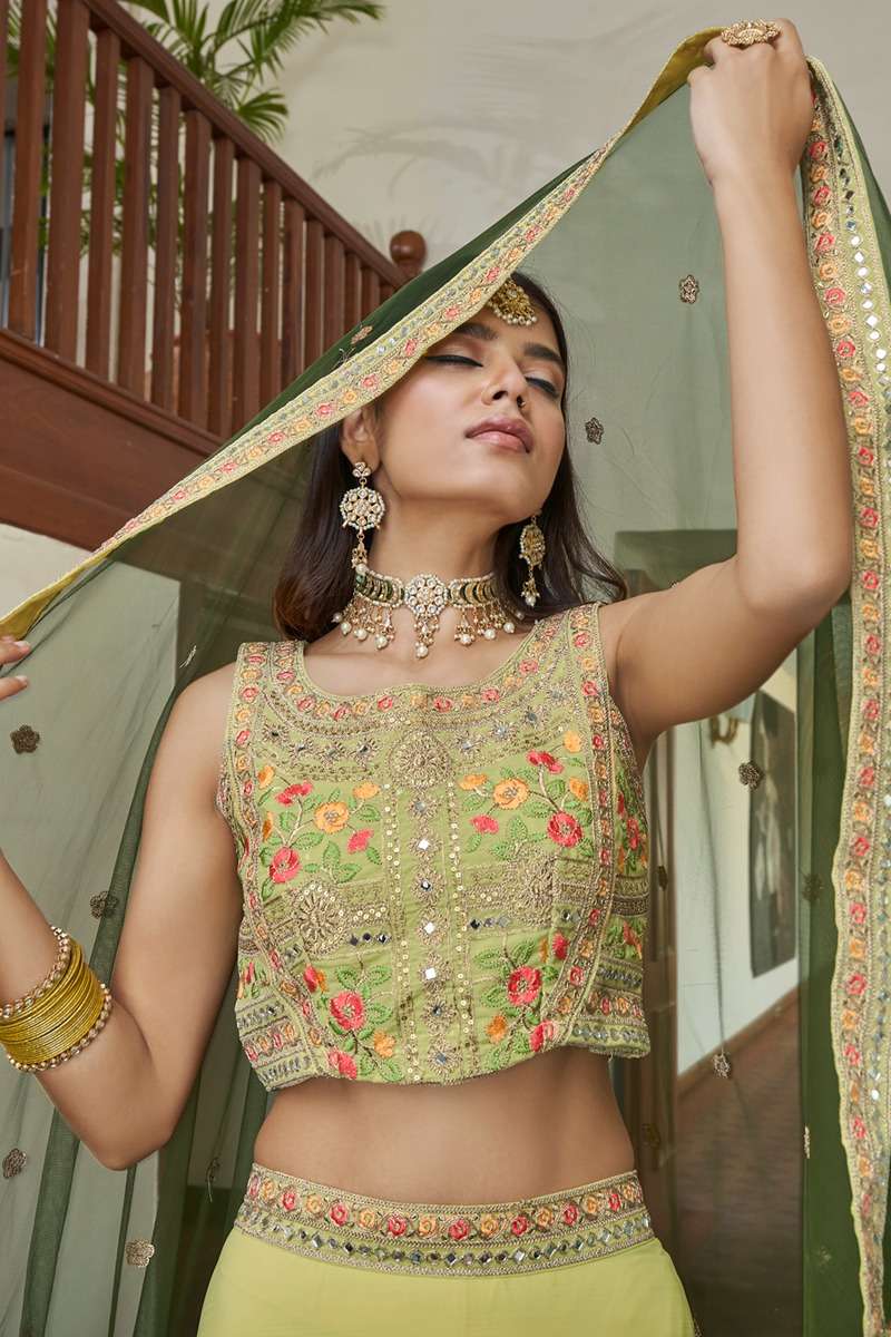 Aahvan Rivaaz Exclusive Silk Designer Lehenga On Wholesale
