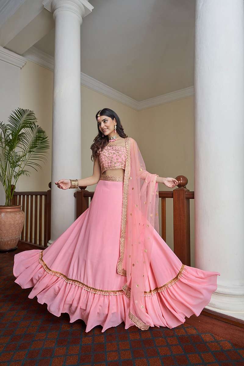 Aahvan Rivaaz Exclusive Silk Designer Lehenga On Wholesale