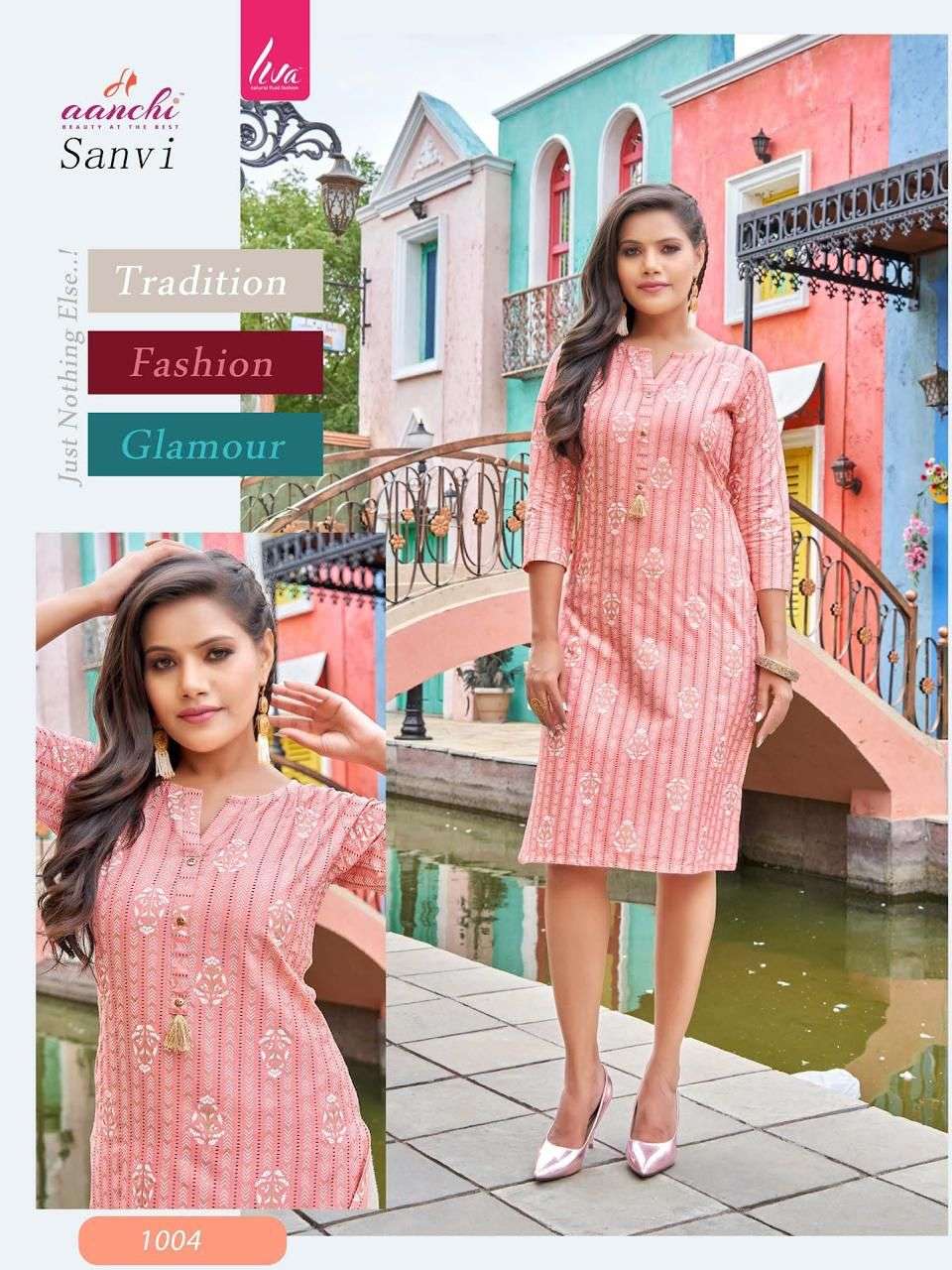 Casual Wear GreyYellow Liva Fabric Kurti With Palazzo