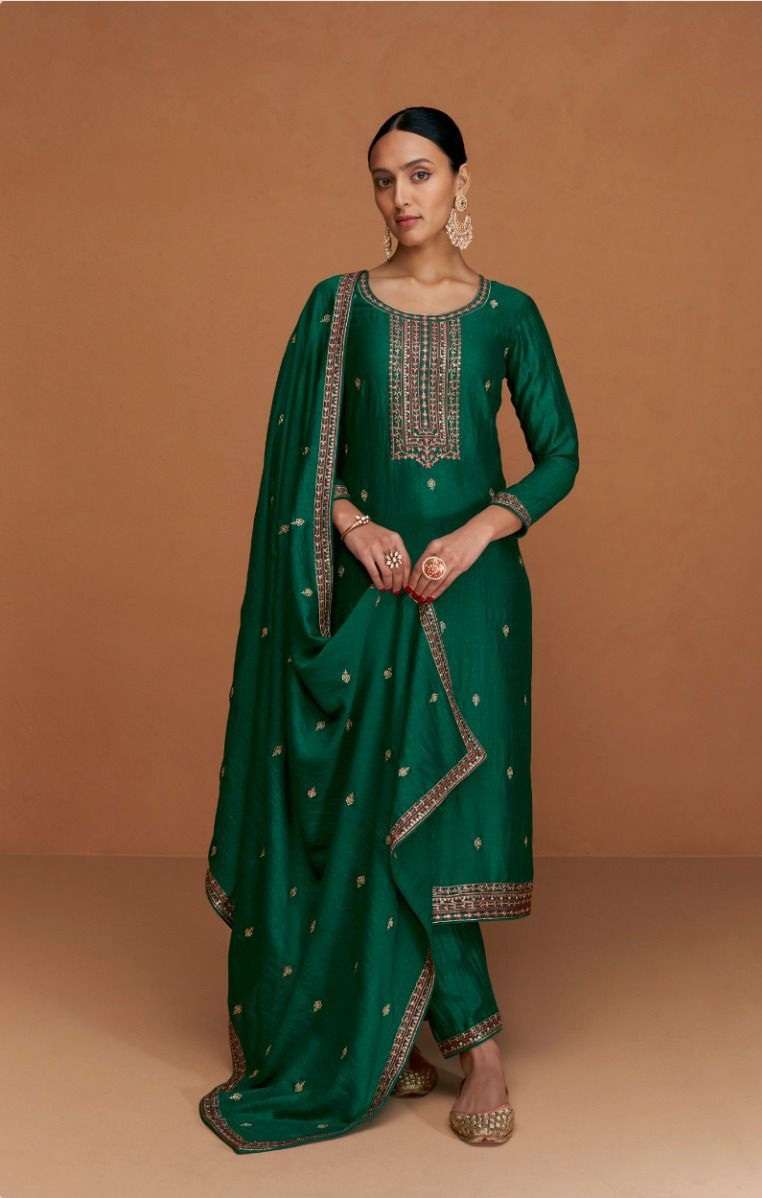  Aashirwad Gulkand Myra Premium Silk Designer Salwar Suit On Wholesale