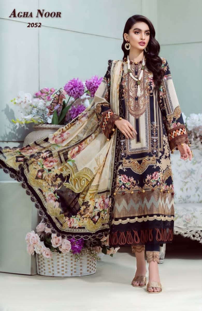 Agha Noor Vol 6 By Karachi Cotton Unstiched Salwar Suits On Wholesale