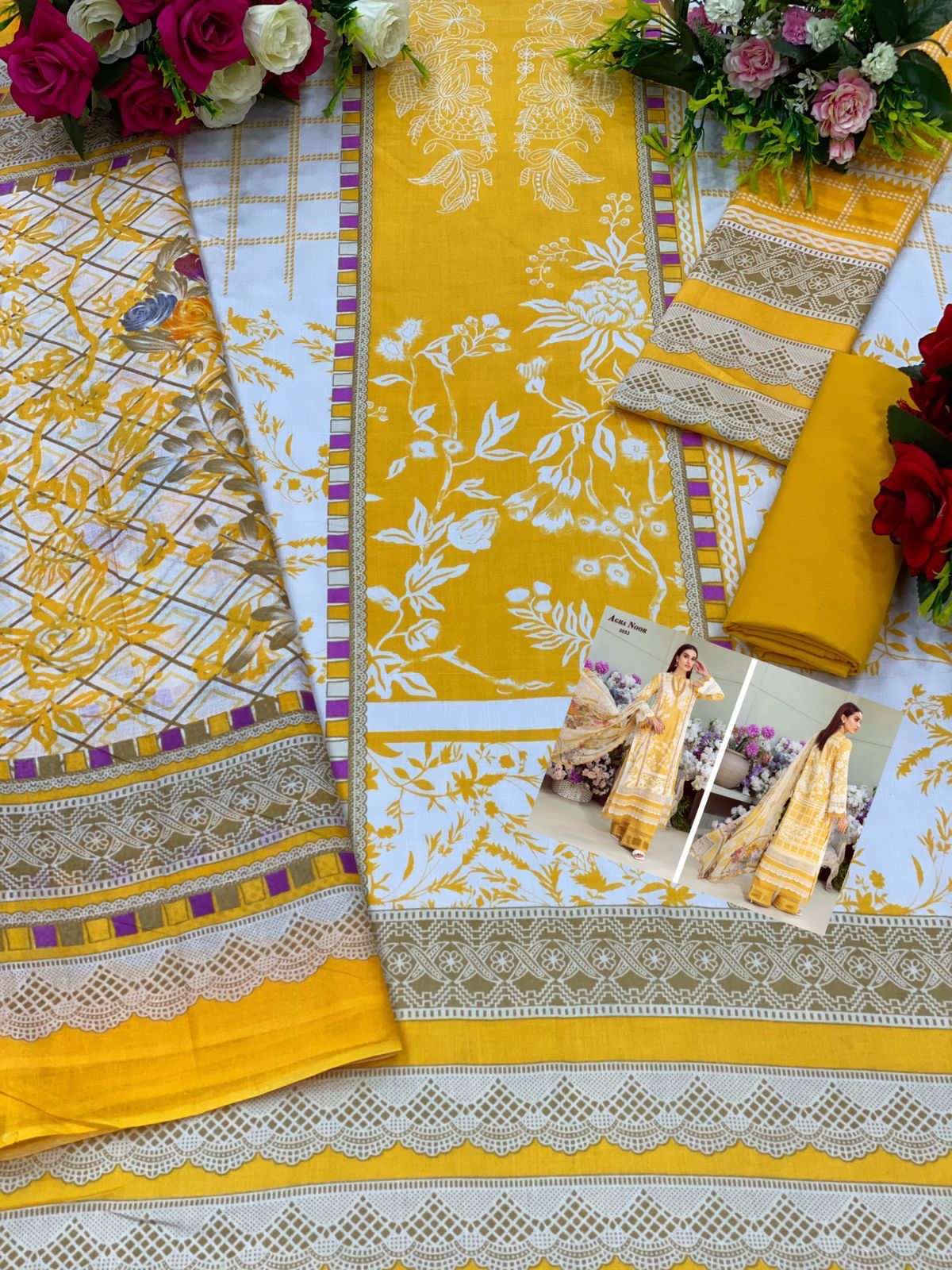 Agha Noor Vol 7 Heavy Luxury Lawn Cotton Printed Dress Materials On Wholesale