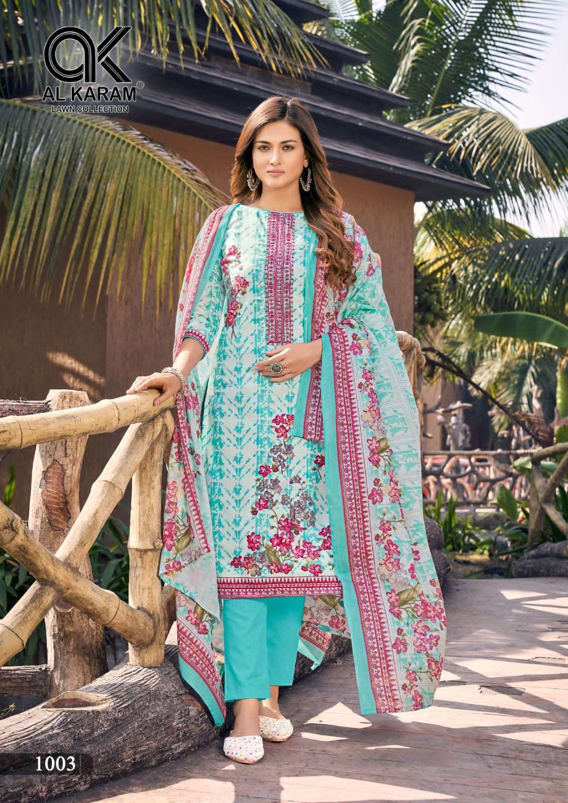 Al karam Shanaya Vol 1 Semi Lawn Cotton With Self Embroidery Work On Wholesale