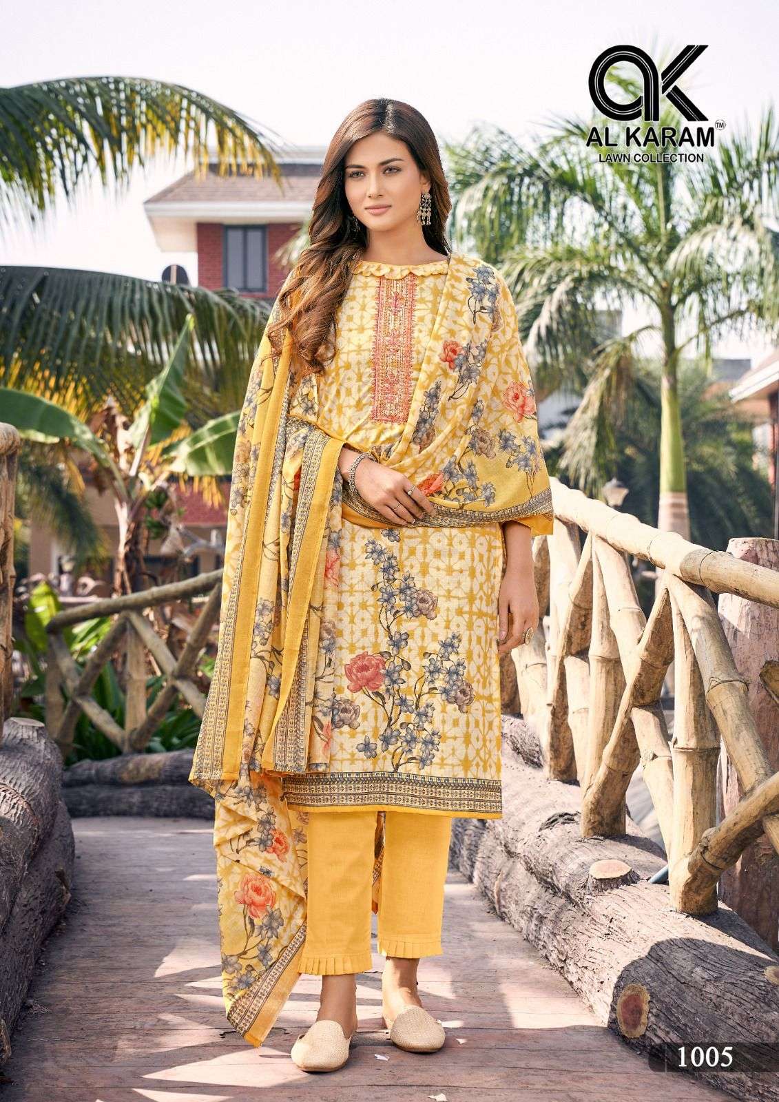 Al karam Shanaya Vol 1 Semi Lawn Cotton With Self Embroidery Work On Wholesale