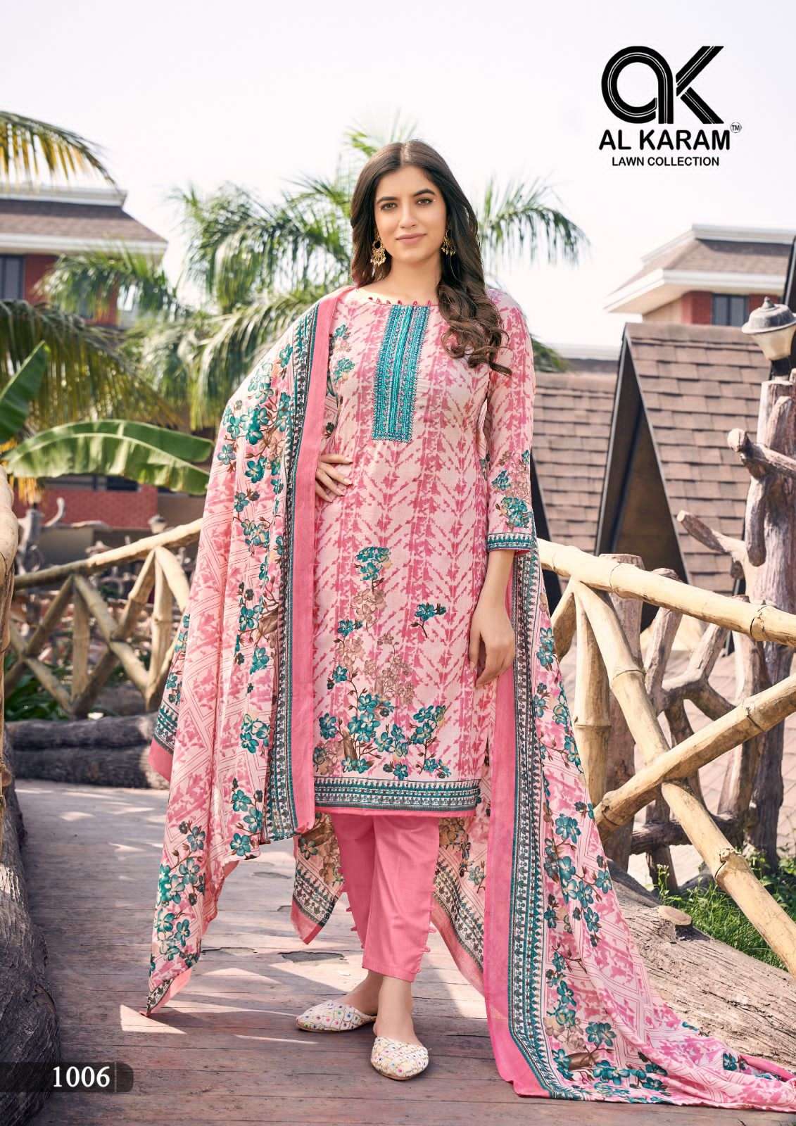 Al karam Shanaya Vol 1 Semi Lawn Cotton With Self Embroidery Work On Wholesale