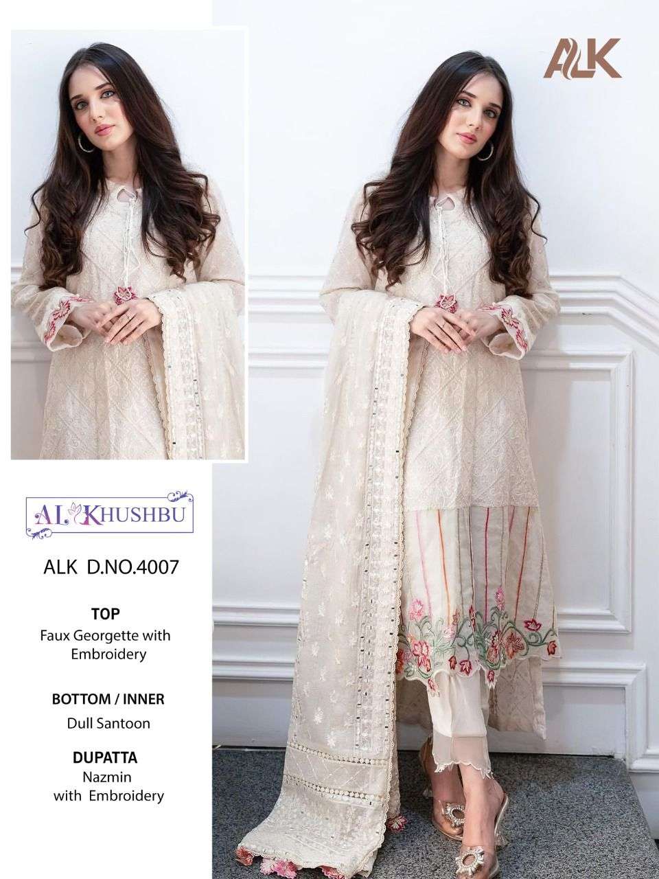 Al Khushbu Mistry Vol 6 Pakistani Georgette With Heavy Embroidery Salwar Suit On Wholesale