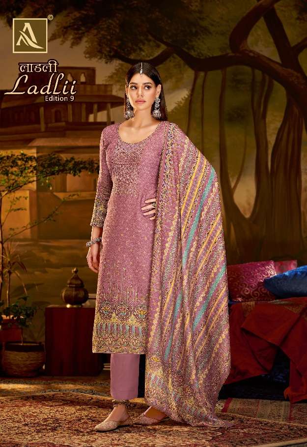  Alok Suit LADLII-9 Pure Zam Cotton Digital Print  Suit On Wholesale