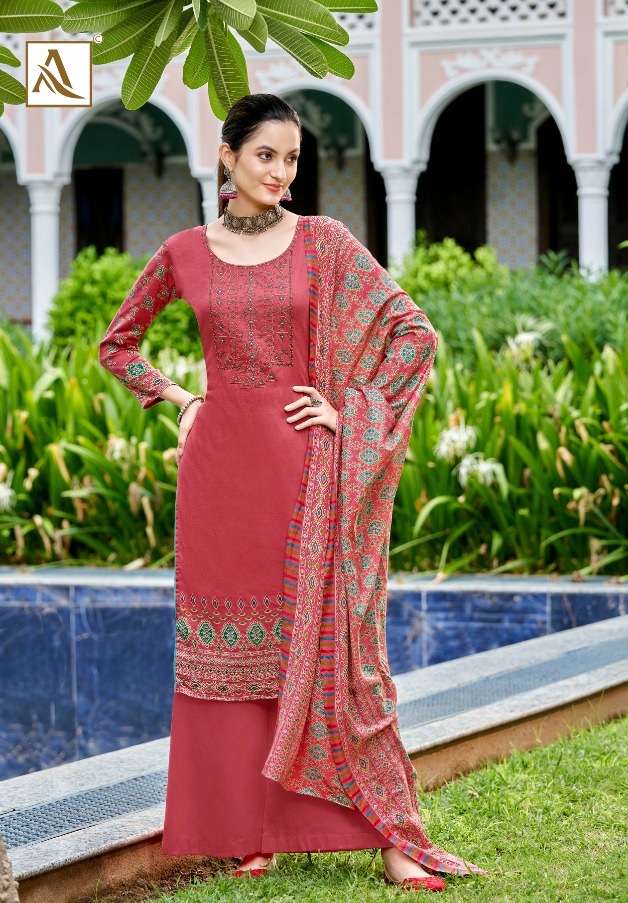 Alok Suits Anaisha Zam Cotton Digital Print with Fancy Embroidery On Wholesale