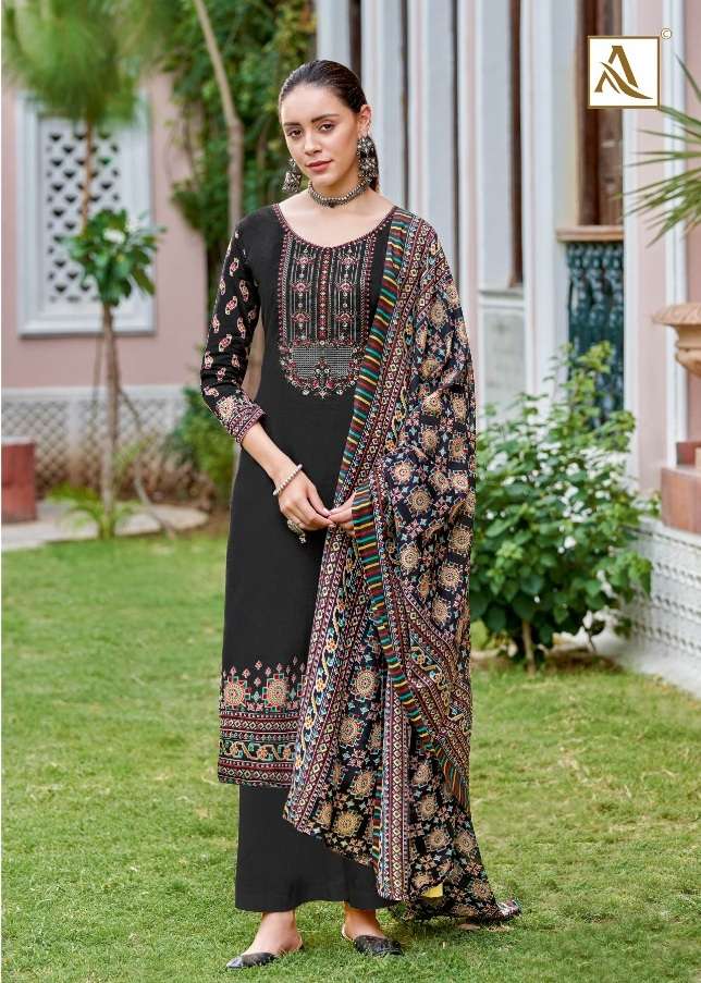 Alok Suits Anaisha Zam Cotton Digital Print with Fancy Embroidery On Wholesale