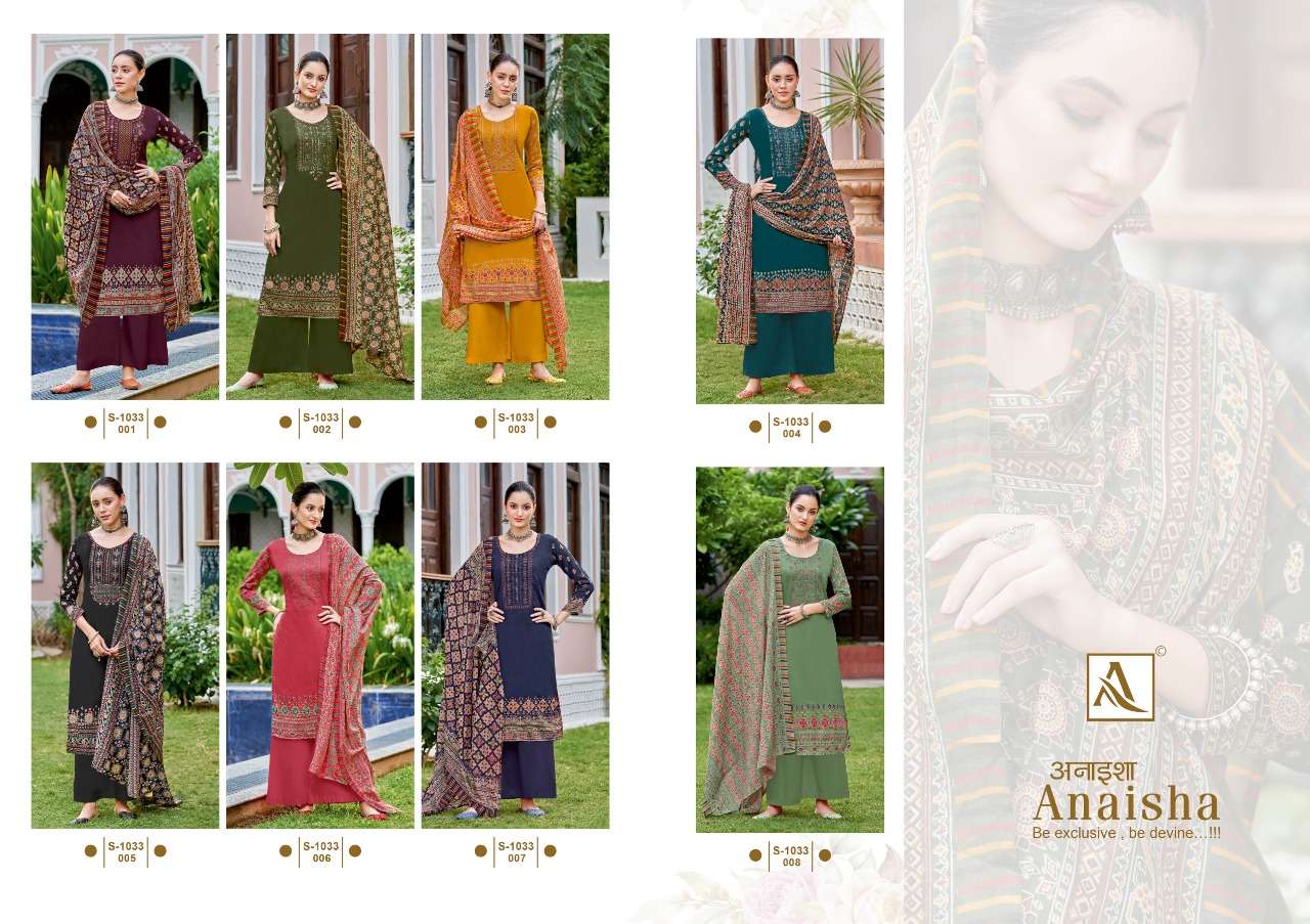 Alok Suits Anaisha Zam Cotton Digital Print with Fancy Embroidery On Wholesale