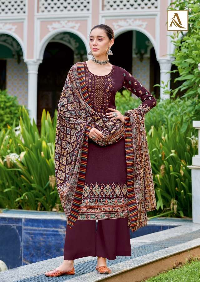 Alok Suits Anaisha Zam Cotton Digital Print with Fancy Embroidery On Wholesale