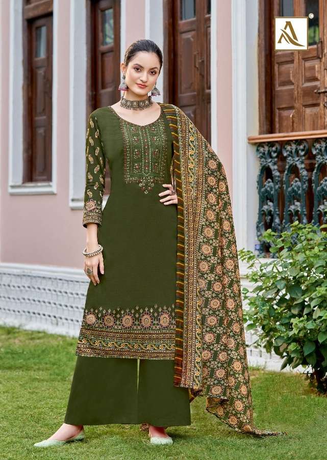 Alok Suits Anaisha Zam Cotton Digital Print with Fancy Embroidery On Wholesale