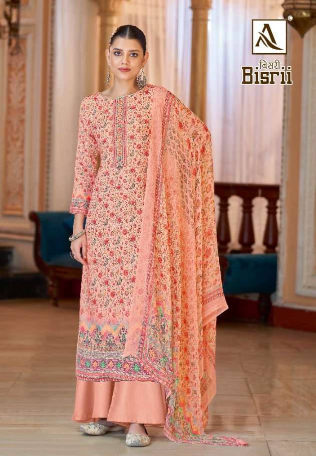 Alok Suits Bisrii Pure Zam Cotton Digital Print With Swarovski Diamond On Wholesale