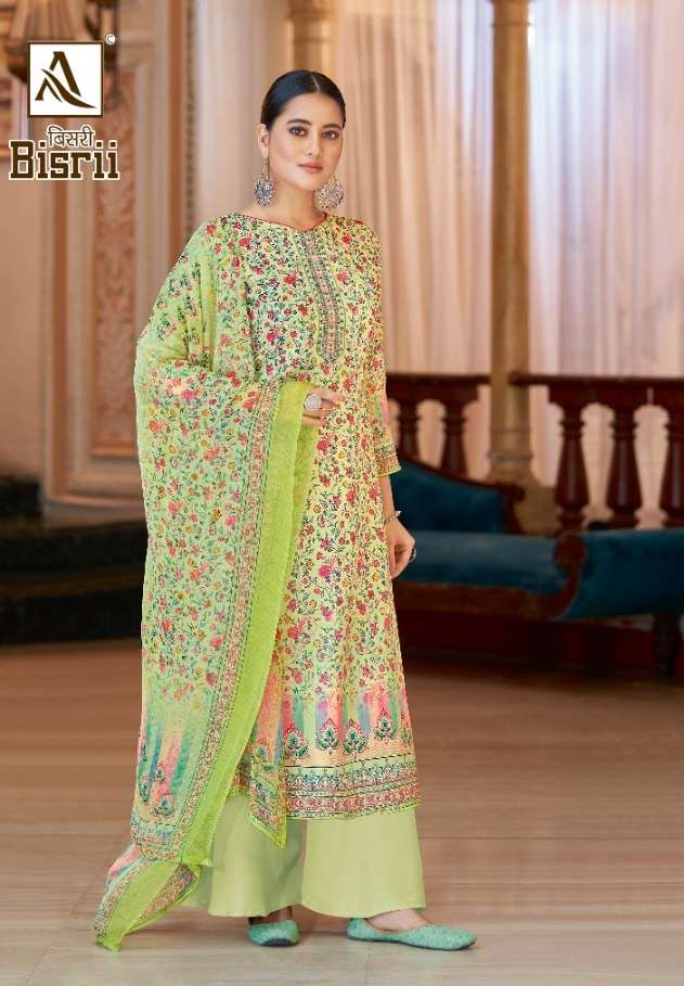 Alok Suits Bisrii Pure Zam Cotton Digital Print With Swarovski Diamond On Wholesale
