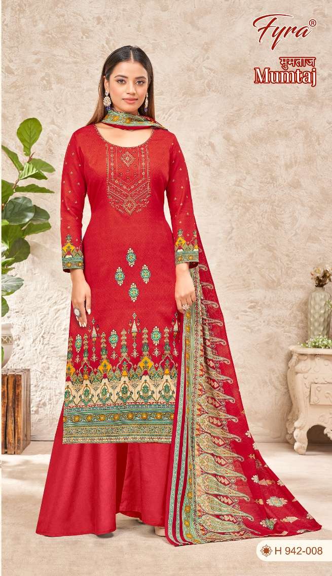 Alok Suits Fyra Mumtaj Pure Soft Cotton Digital Print With Fancy Embroidery On Wholesale
