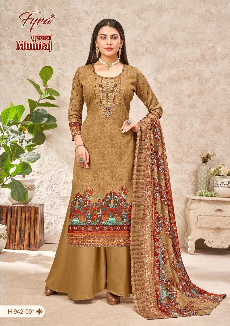 Alok Suits Fyra Mumtaj Pure Soft Cotton Digital Print With Fancy Embroidery On Wholesale