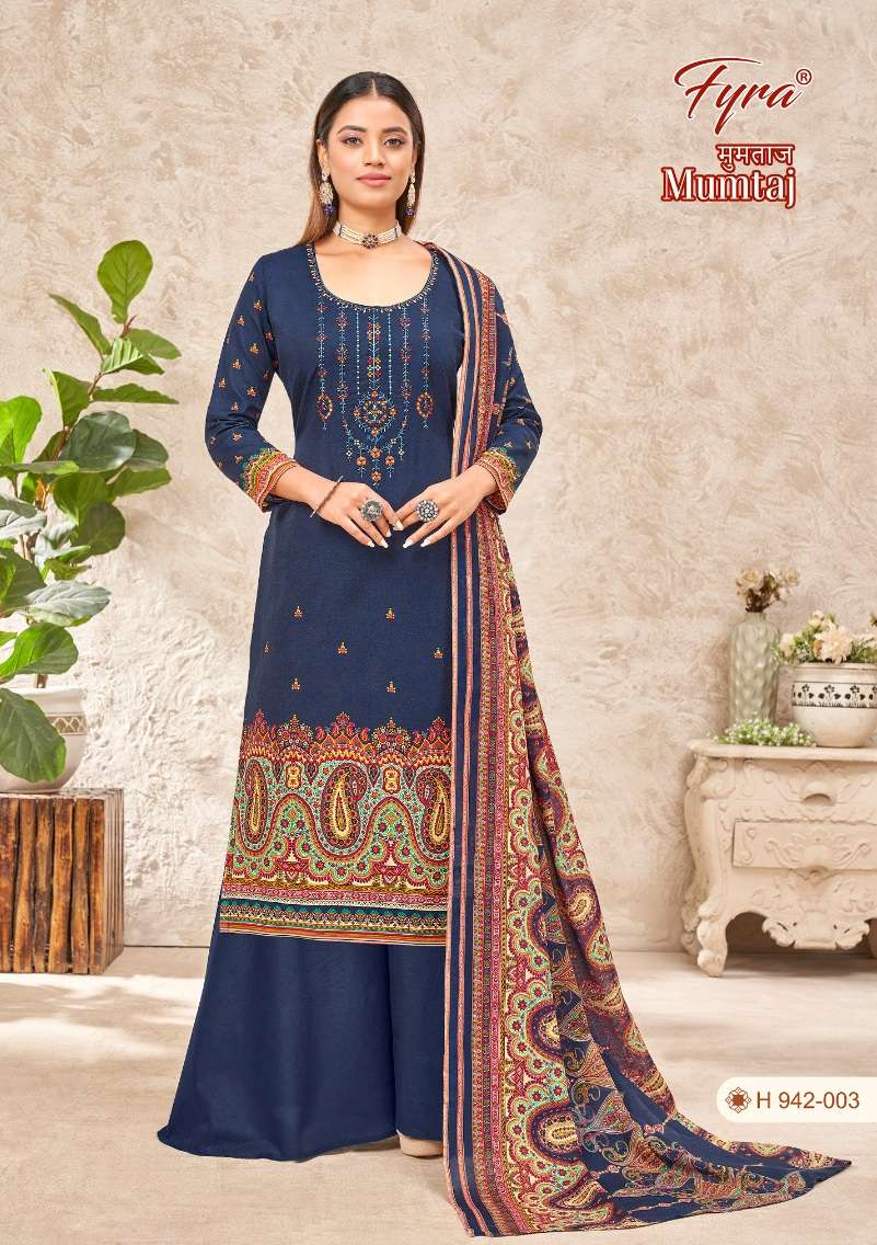 Alok Suits Fyra Mumtaj Pure Soft Cotton Digital Print With Fancy Embroidery On Wholesale