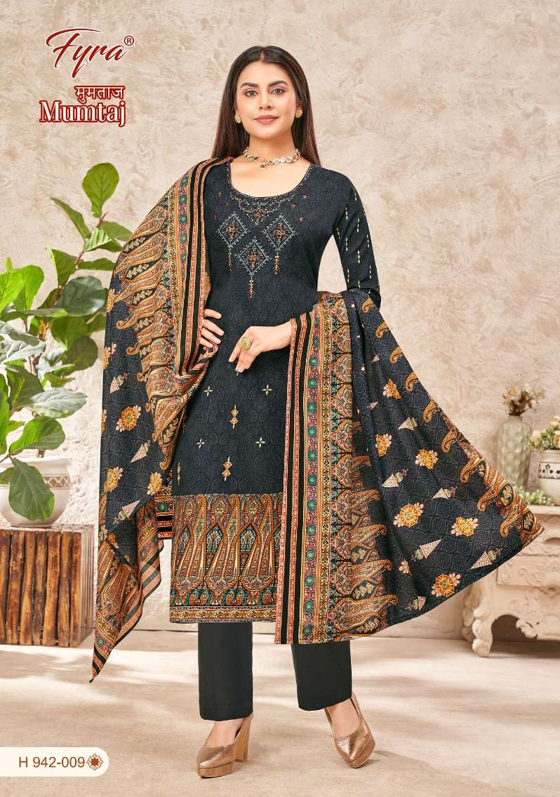Alok Suits Fyra Mumtaj Pure Soft Cotton Digital Print With Fancy Embroidery On Wholesale