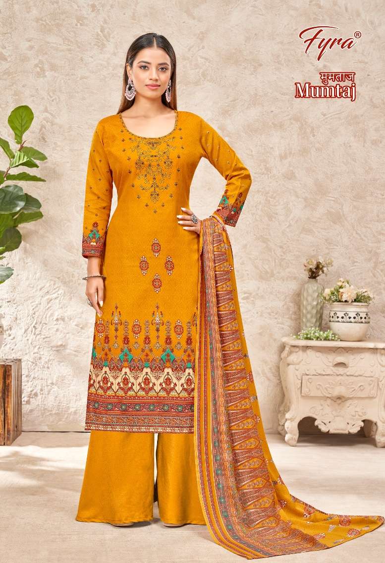 Alok Suits Fyra Mumtaj Pure Soft Cotton Digital Print With Fancy Embroidery On Wholesale