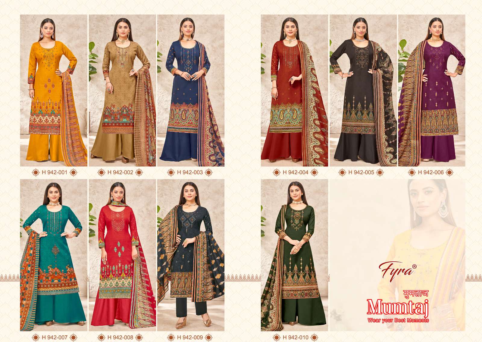 Alok Suits Fyra Mumtaj Pure Soft Cotton Digital Print With Fancy Embroidery On Wholesale