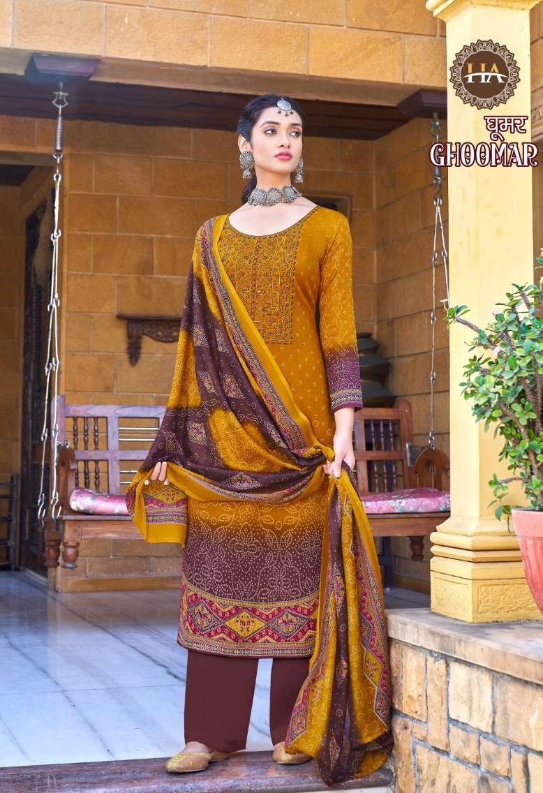 Alok Suits Ghoomer 3 Harshit Pure Zam Cotton Designer Print With Embroidery On Wholesale