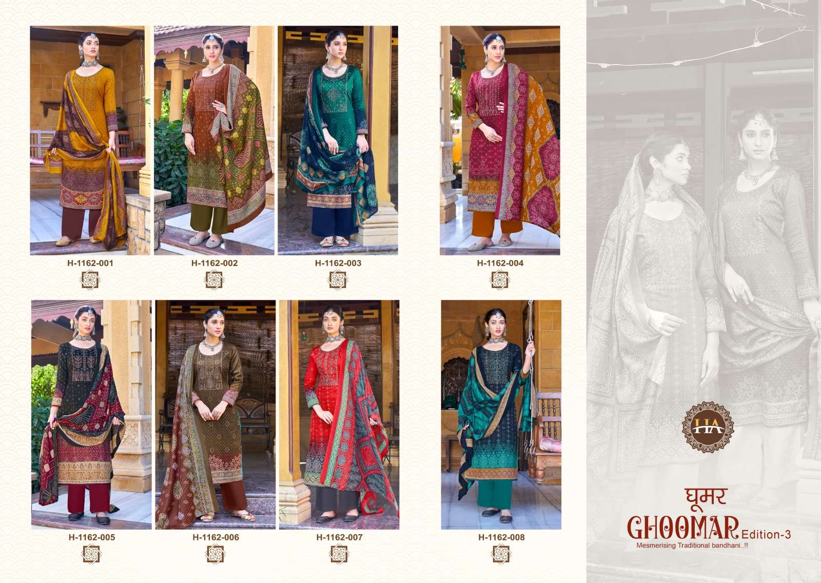 Alok Suits Ghoomer 3 Harshit Pure Zam Cotton Designer Print With Embroidery On Wholesale