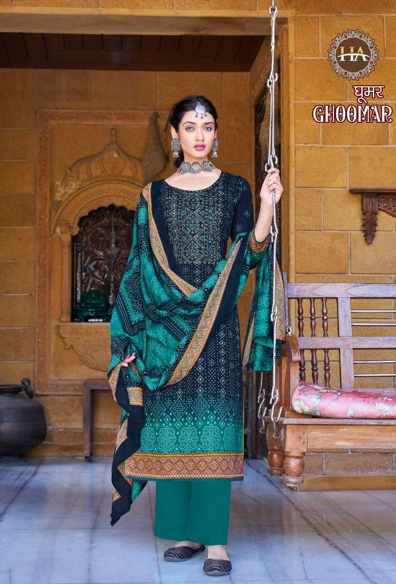Alok Suits Ghoomer 3 Harshit Pure Zam Cotton Designer Print With Embroidery On Wholesale