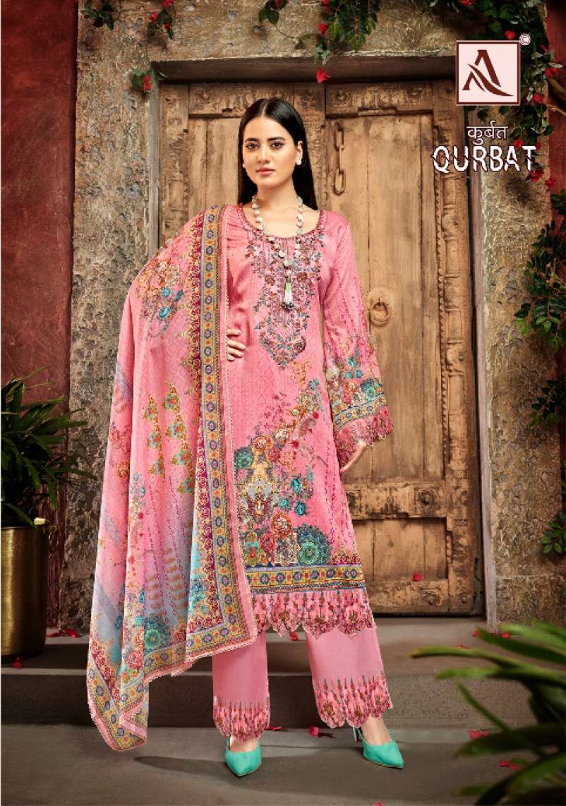Alok Suits Qurbat 8 Zam Cotton Digital Pakistani Print With Fancy Embroidery Work On Wholesale