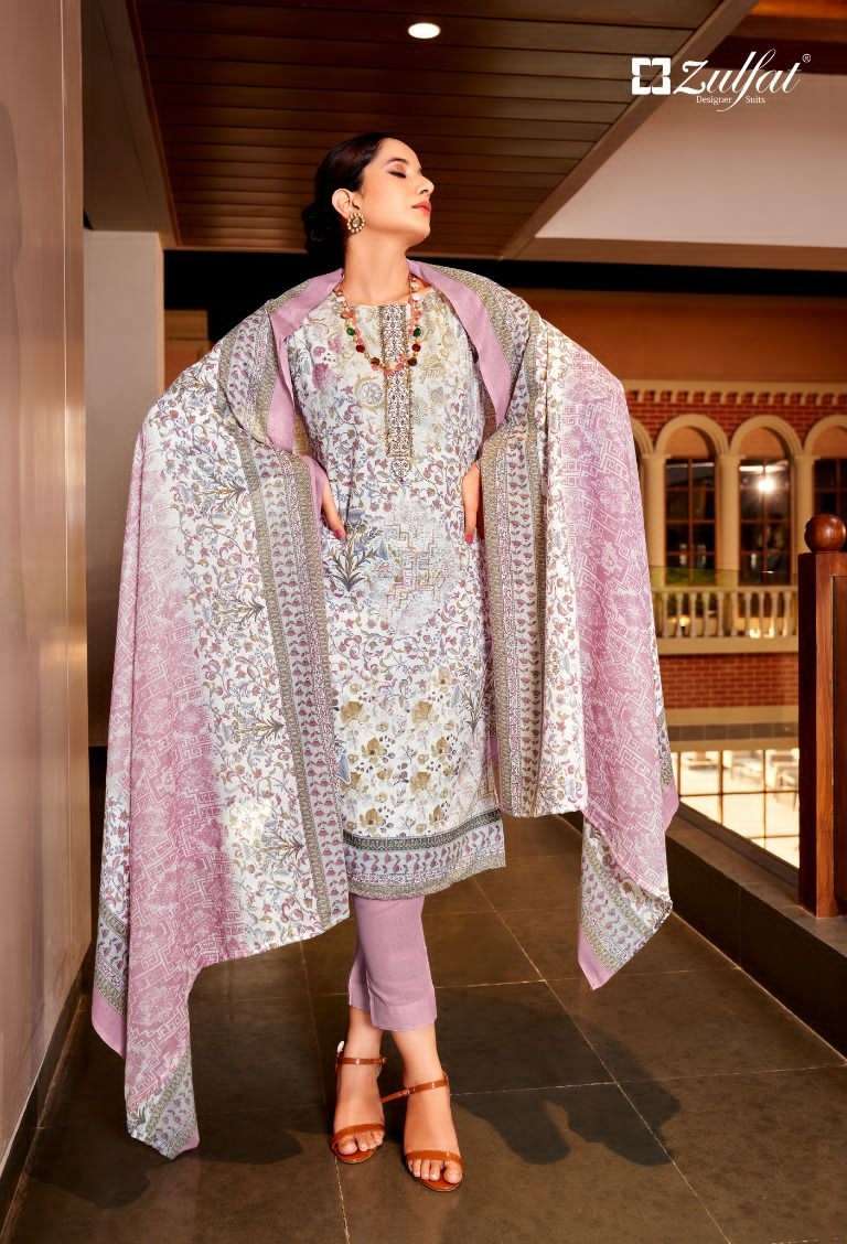 Alok Zulfat Kavya Pure Cotton Designer Print With Embroidery Work On Wholesale
