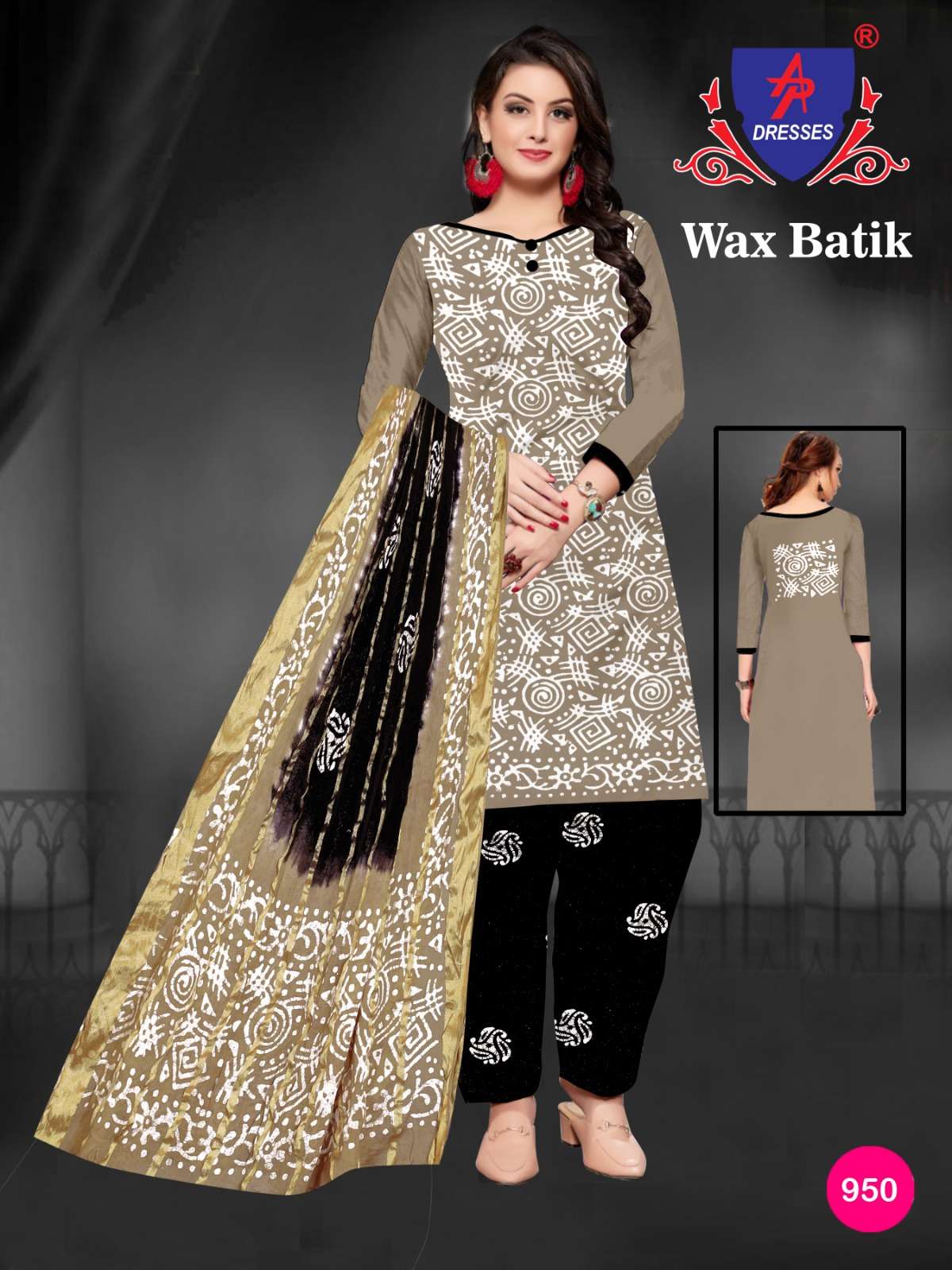 Ap Vol 9 Dresses Pure Cotton Wax Batik Print Top Bottom With Dupatta On Wholesale