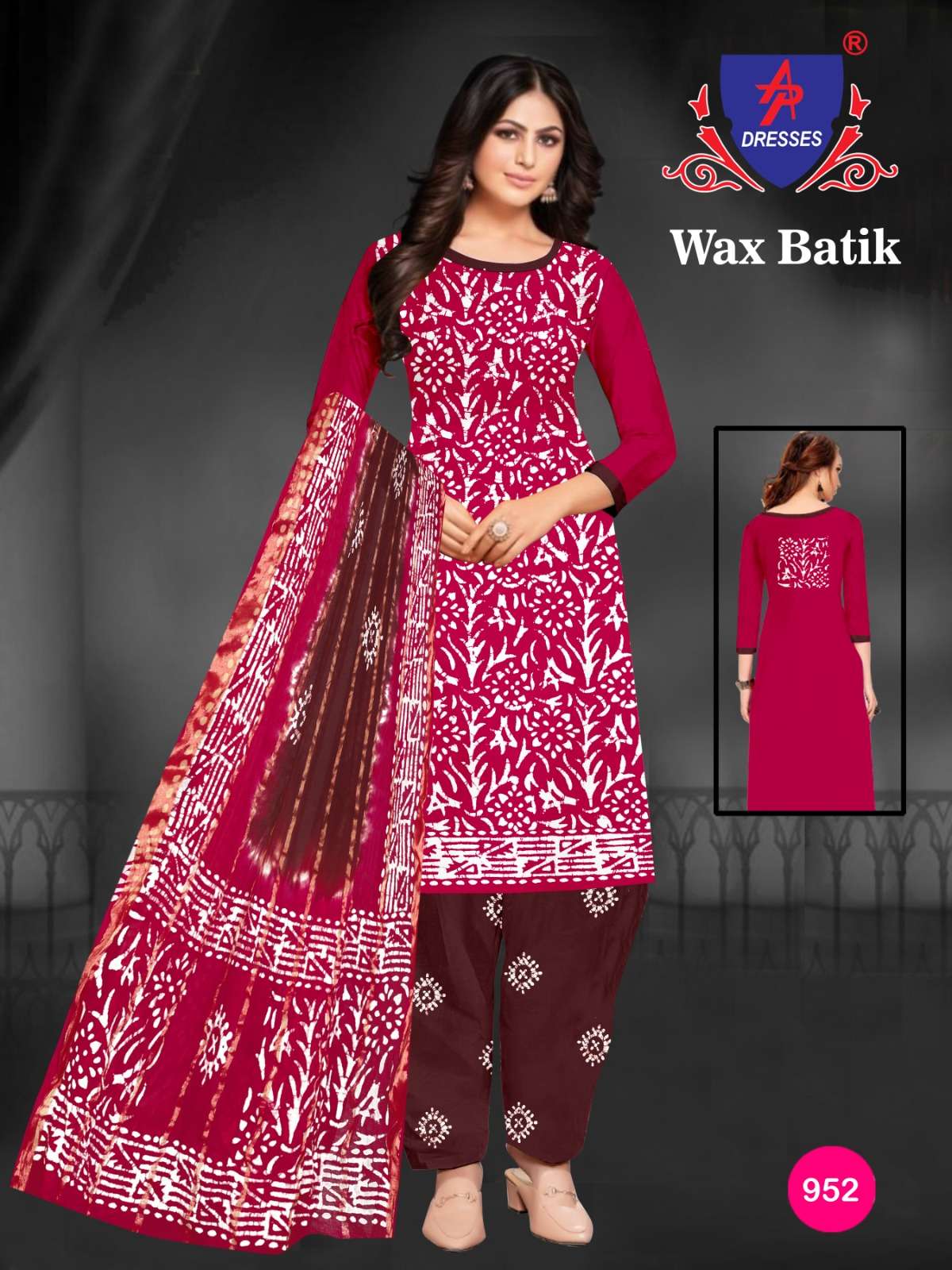 Ap Vol 9 Dresses Pure Cotton Wax Batik Print Top Bottom With Dupatta On Wholesale