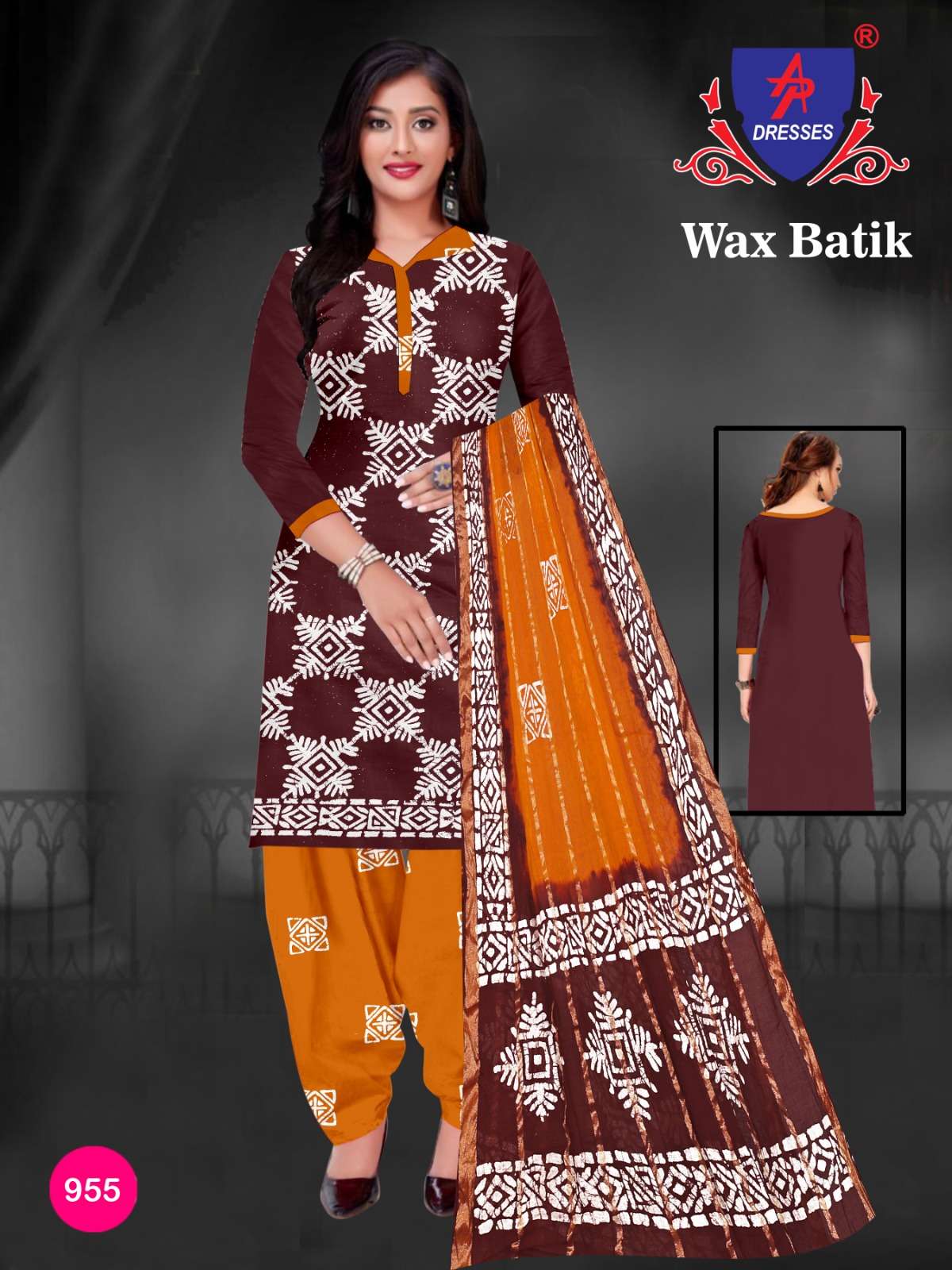 Ap Vol 9 Dresses Pure Cotton Wax Batik Print Top Bottom With Dupatta On Wholesale