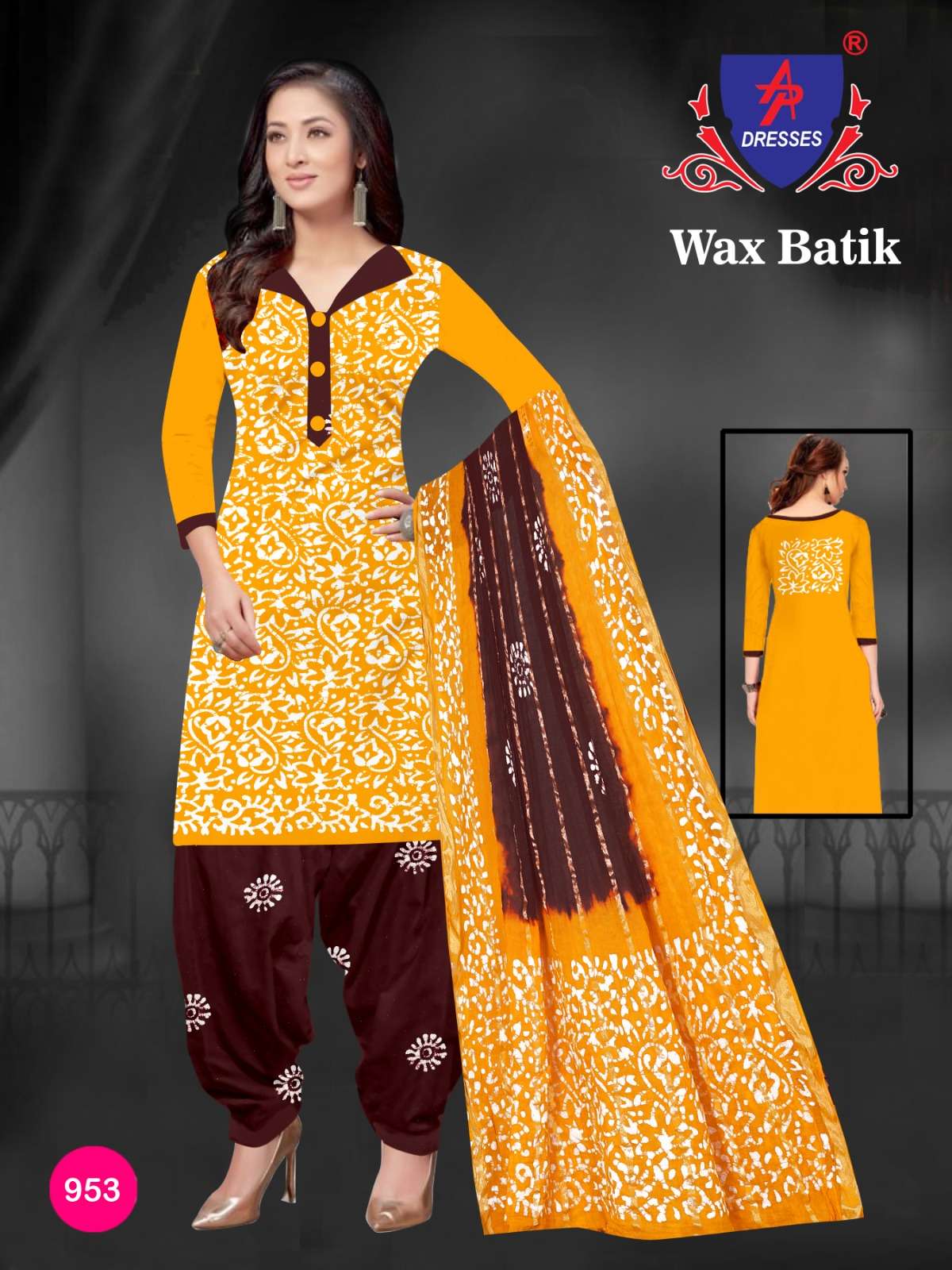 Ap Vol 9 Dresses Pure Cotton Wax Batik Print Top Bottom With Dupatta On Wholesale