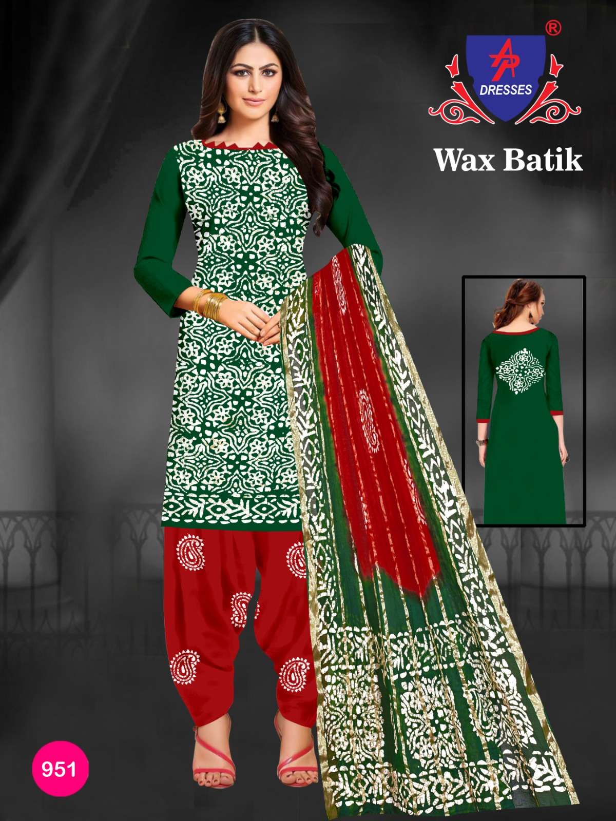 Ap Vol 9 Dresses Pure Cotton Wax Batik Print Top Bottom With Dupatta On Wholesale