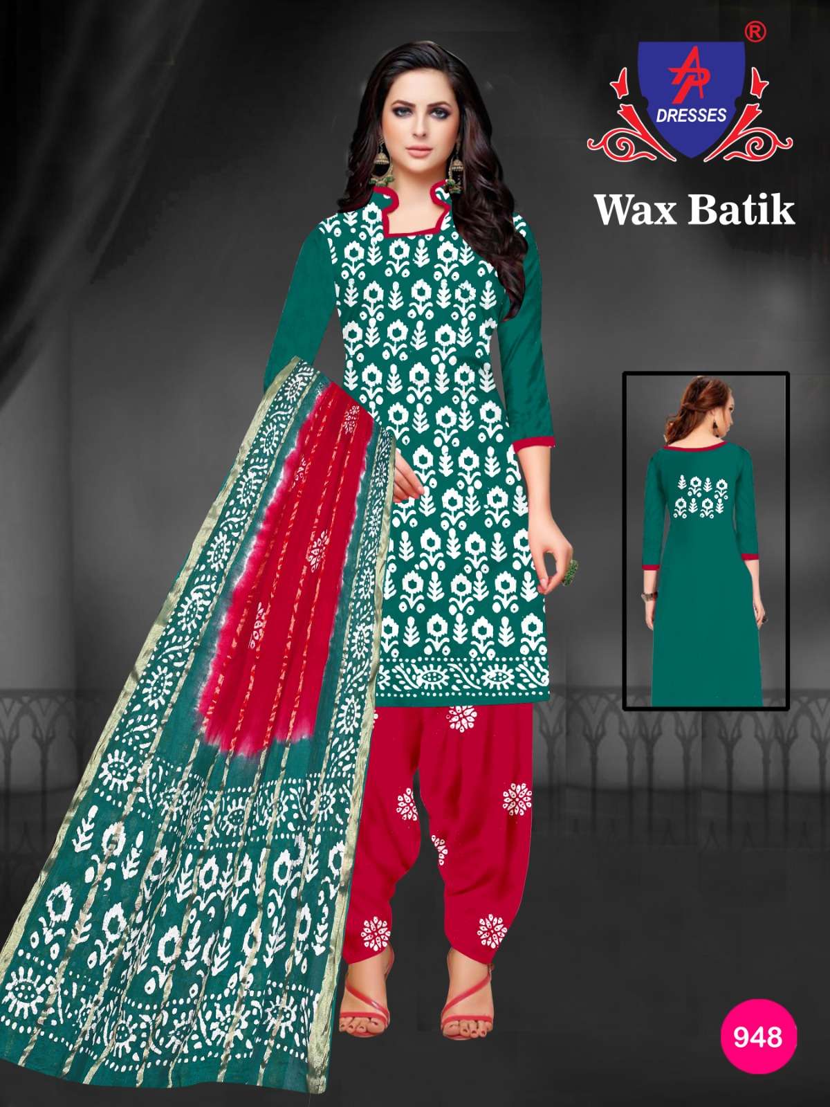 Ap Vol 9 Dresses Pure Cotton Wax Batik Print Top Bottom With Dupatta On Wholesale