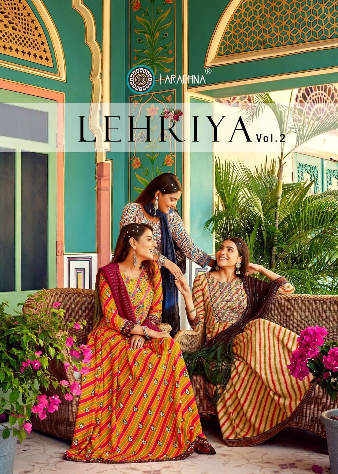 Aradhna Lehriya Vol 2 Rayon 14Kgs With Amazing Embroidery Work On Wholesale