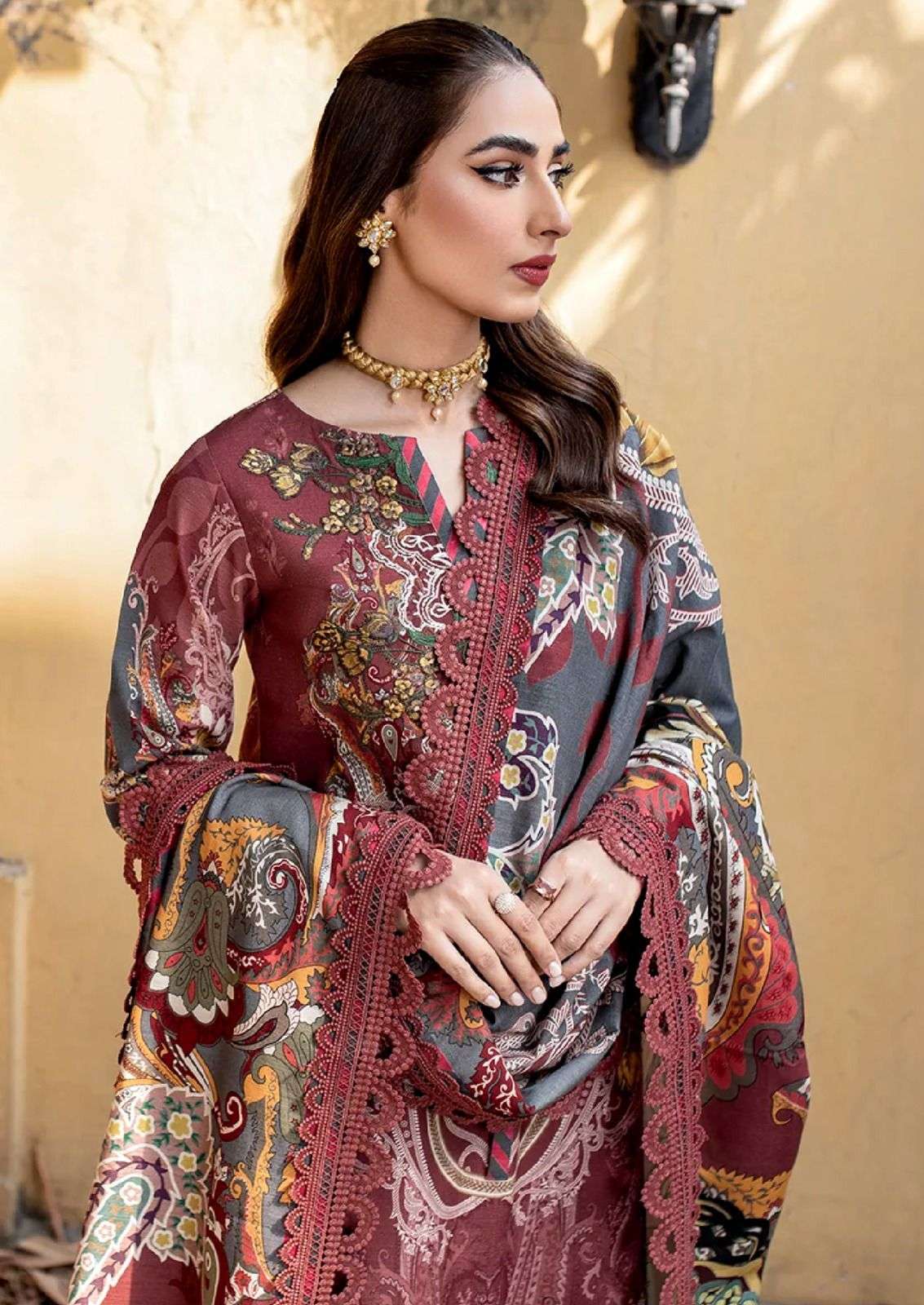 Asifa Nabeel Vol 1 Pure Cotton Top Bottom With Mal Mal Dupatta On Wholesale