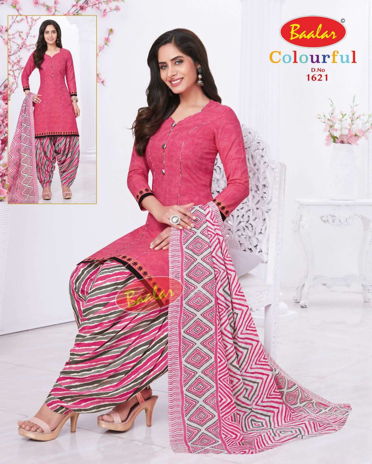 Baalar Colourful Vol 16 Pure Cotton Top Bottom With Dupatta On Wholesale